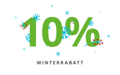 10% Winterrabatt auf alle Projekte