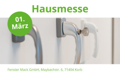 01.03.2026: Hausmesse bei Fenster Mack